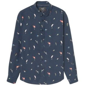 Le Temps Des Cerises Overhemd Met Birdy Bird-patroon Voor Heren - Maat S