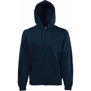 Fruit Of The Loom Heren Premium 70/30 Hooded Zip-Up Sweatshirt / Hoodie (Donker Marine)