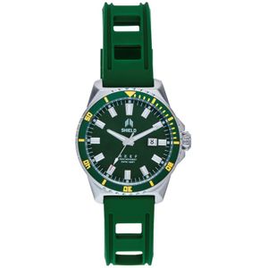 Shield Reef Band horloge met datum - groen