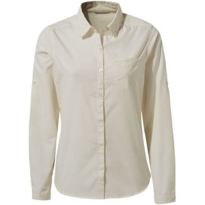 Craghoppers Dames/Dames Kiwi II Shirt met lange mouwen (Zeezout wit)
