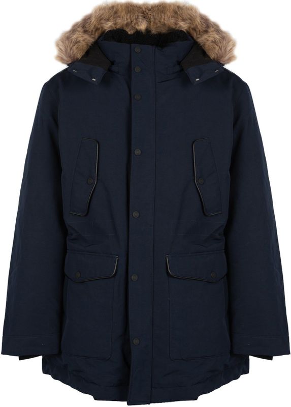 Guess - Winterjas - Blauw - Geïsoleerd met Natuurlijk Dons - Afneembare Capuchon