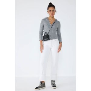 Cardigan à capuche zippé gris