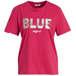 Anna Blue By Anna Van Toor T-shirt Logo Met Printopdruk Fuchsia - Maat XL