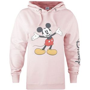 Disney Dames/dames Open Arms Mickey Mouse Hoodie (Lichtroze) - Maat L