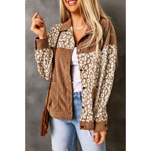 Leopardprint Corduroy Jacket
