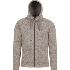 Mountain Warehouse Heren Nevis Fleece Full Zip Hoodie (Beige)