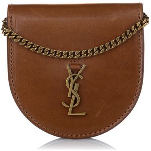 Vintage Saint Laurent Le K Baby Leather Coin Pouch Brown