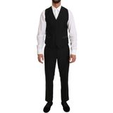 Dolce & Gabbana - Klassieke Pasvorm Vest - Zwart - Heren - Wol