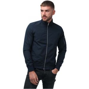 Heren Jack and Jones Mash Harrington Jacket in Navy