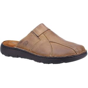 Hush Puppies Heren Carson Leren Muiltjes (Olijf) - Maat 40.5