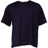 Dolce & Gabbana - Short Sleeve Crew Neck T-shirt - Navy Blue