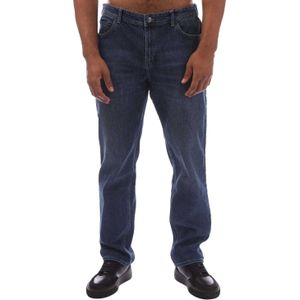 Timberland Heren Sandown Leren Patch Rechte Jeans (Blauw)