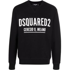 Dsquared2 Ceresio9 Milano-sweatshirt Met Print In Zwart - Maat S