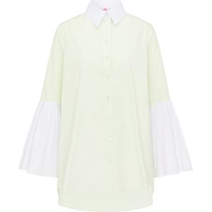 Mymo - Blouse - Licht Mint - Lang Gesneden - 100% Katoen