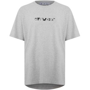 T-shirt - Grijs - Skate-fit - Gebroken Witte Gezichten Logo - Katoen