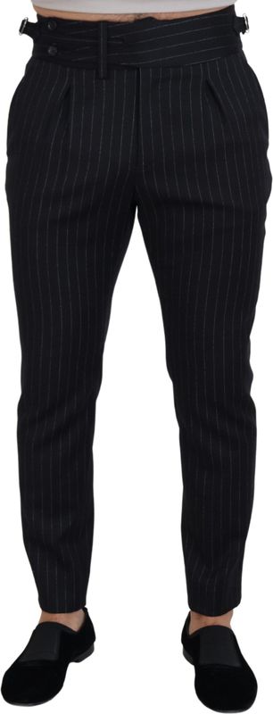 Dolce & Gabbana - Chino Broeken - Zwart - Wol