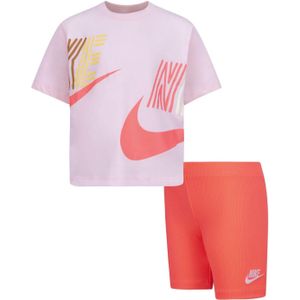 Nike Set kinder/kids Lets Roll T-Shirt & Korte Broek (Roze)