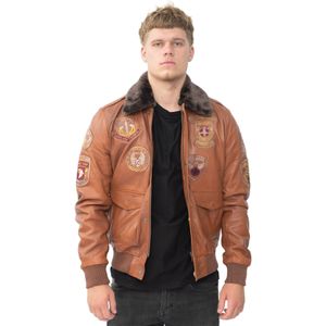 Heren lederen luchtmacht bomberjack - Belgrado