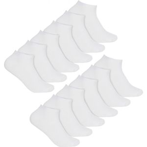 12 Paar Multiverpakking Dames BamboeTrainer Sokken | Ademende lichtgewicht gedempte laag uitgesneden sokken - Wit