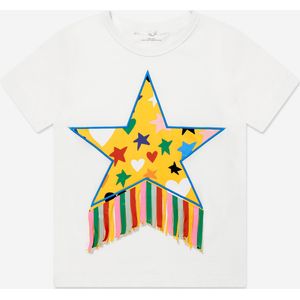 Meisjes Sterrenprint T-Shirt in ivoor