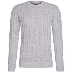 Cappuccino Italia Sweaters Cable Pullover Grijs Grijs - Maat XL