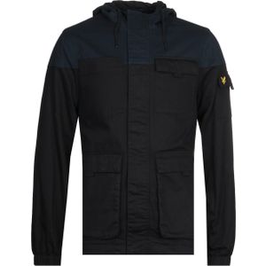 Lyle & Scott - Jet Black Contrast Yoke Jacket - Jack - Gitzwart