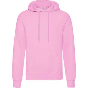 Fruit Of The Loom Unisex Volwassenen Klassiek Sweatshirt met capuchon (Lichtroze)