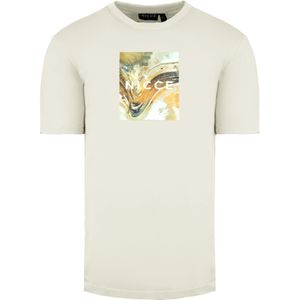 Nicce - Aerial Box - T-shirt - Cream - Korte Mouw