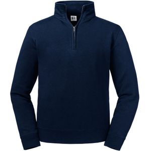 Russell Heren Authentieke Kwartier Ritssweatshirt (Franse Marine) - Maat XS