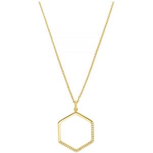 s.Oliver Ketting met hanger voor dames, 925 Sterling Zilver verguld | Hexagon