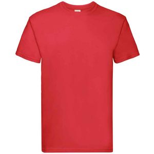 Fruit of the Loom Unisex Super Premium Heather T-shirt voor volwassenen (Rood)
