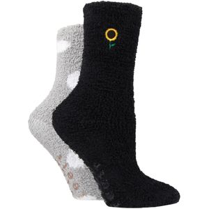 2-Pack Dames Gezellige Lounge Sokken voor Slaap