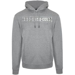 Plein Sport - Hoodie - Grijs - Grote Stempel Logo