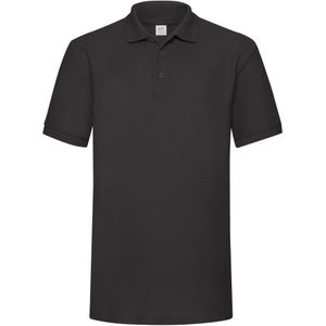 Fruit of the Loom Heren Polycotton Pique Zwaar Poloshirt (Zwart)