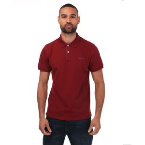 Herenpolo Gant Contrast piquÃ© in Rood