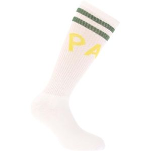 Palm Angels Uniseks Adult College Sokken (Wit/Geel)