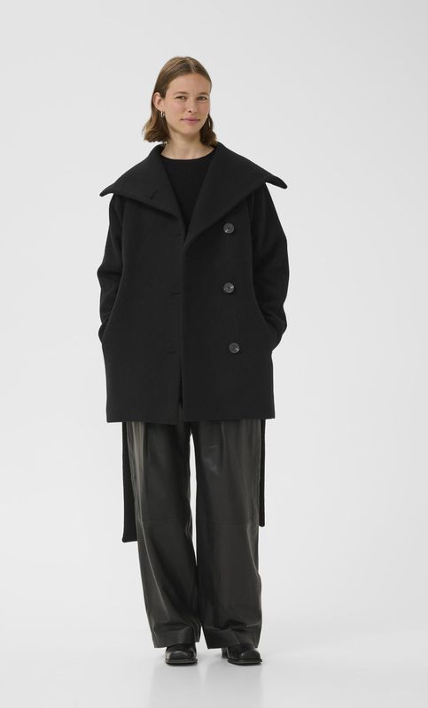 InWear, Dames, Mantels, Zwart, Maat: M Wol,