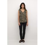 Shirt - Dierenprint - Blouseshirt - Mouwloos - Normale Pasvorm