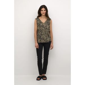 Shirt - Dierenprint - Blouseshirt - Mouwloos - Normale Pasvorm