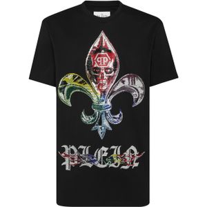 Philipp Plein, Heren, Tops, Zwart, Maat: L Katoen,