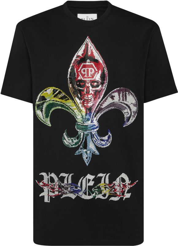 Philipp Plein, Heren, Tops, Zwart, Maat: L Katoen,