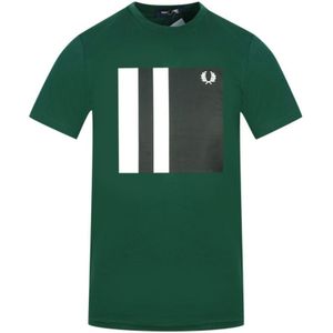 Fred Perry M8536 426 getipt grafisch groen T-shirt