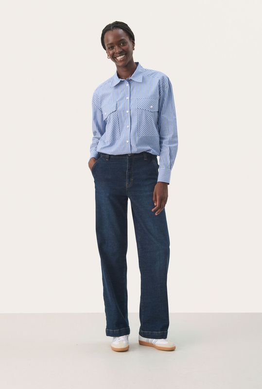 Part Two - Denim Jeans - Blauw - 100% Katoen - Wijde Pijpen