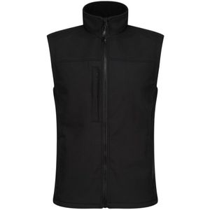 Regatta Heren Flux Softshell Bodywarmer / Mouwloos Jasje Waterafstotend en Windbestendig (Allemaal zwart)