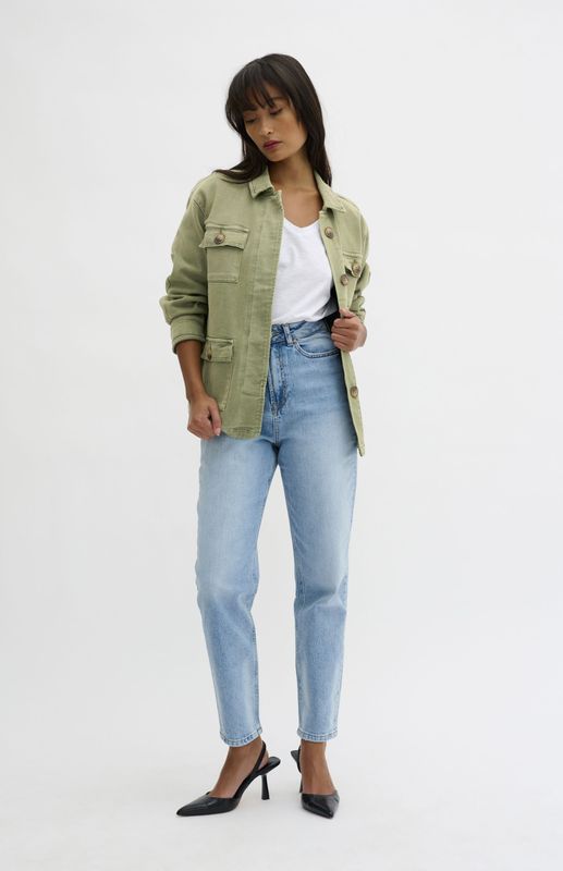 My Essential Wardrobe - Tussenjas - Olijfgroen