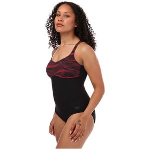 Speedo Contour Lustre 1-delig Badpak Voor Dames, Zwart - Maat 44