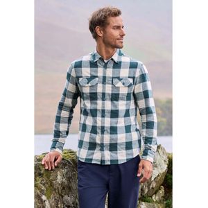 Mountain Warehouse Heren Overhemd met lange mouwen in molton (Licht Khaki)