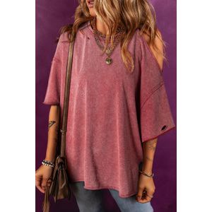 Versleten Cold Shoulder T-shirt