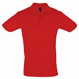 SOLS Heren Perfect Pique Korte Mouw Poloshirt (Rood) - Maat 2XL