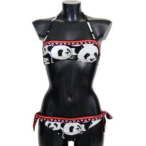 Dolce & Gabbana Vrouwen Wit Panda Tweedelig Badpak Strandkleding Bikini